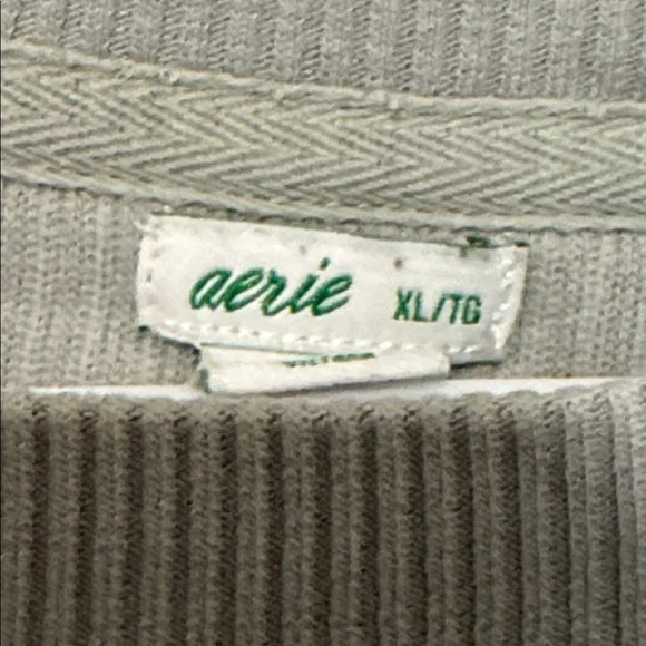 aerie Ribbed Lightweight Sweatshirt - Picture 2 of 8